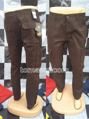 COMBAT CARGO PANT CHINOS THICK MATERIAL CHOCOLATE BROWN 16#